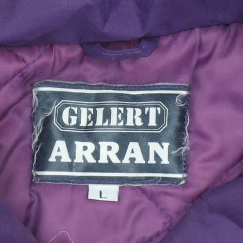 Gelert Women’s Purple Blue Parka Jacket L Hooded Waterproof