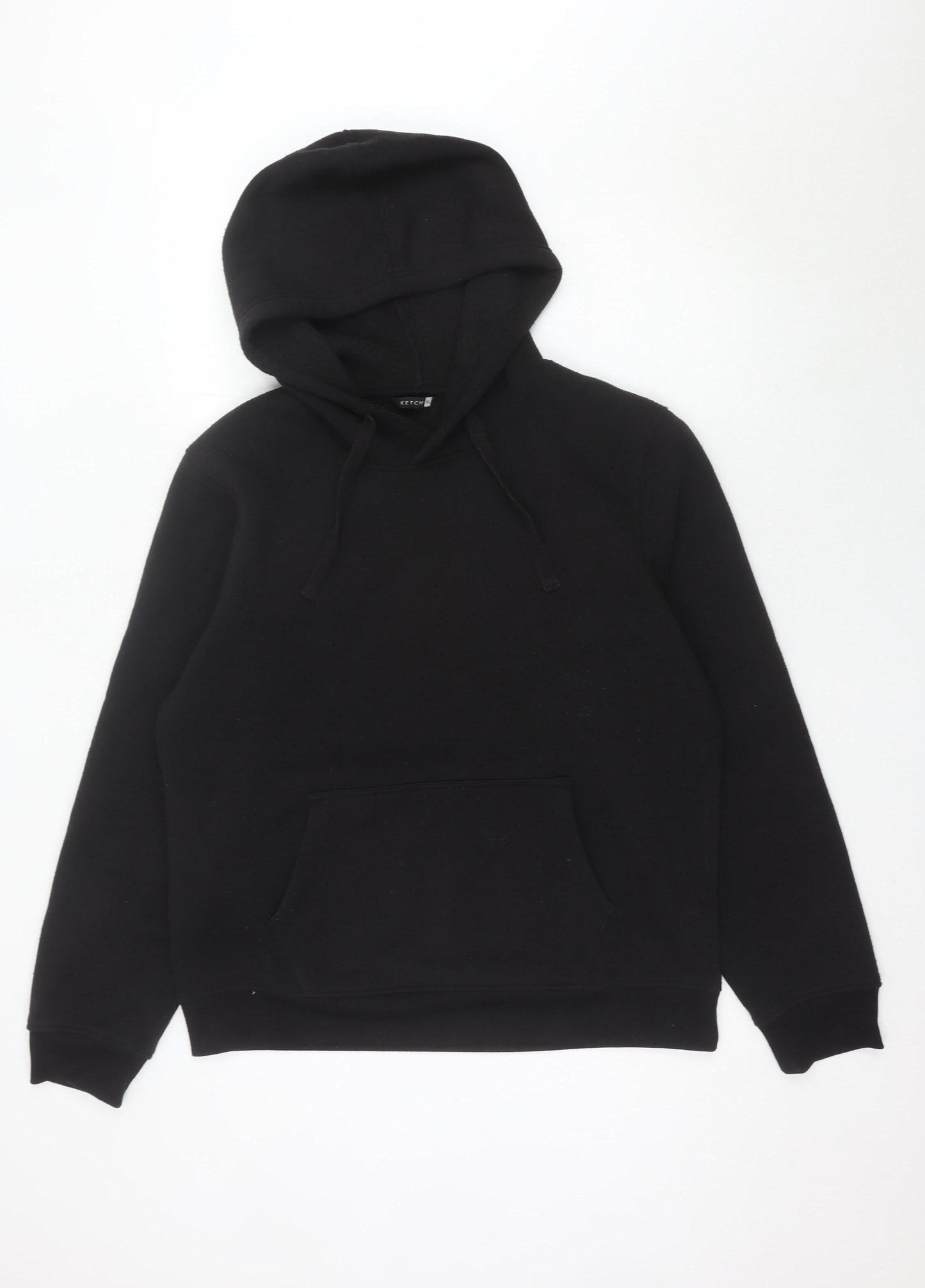 Ketch Men’s Black Pullover Hoodie XL Fleece Regular Fit