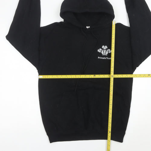 Just Hoods AWDis Women's Black Medium Pullover Hoodie Prince's Trust Logo