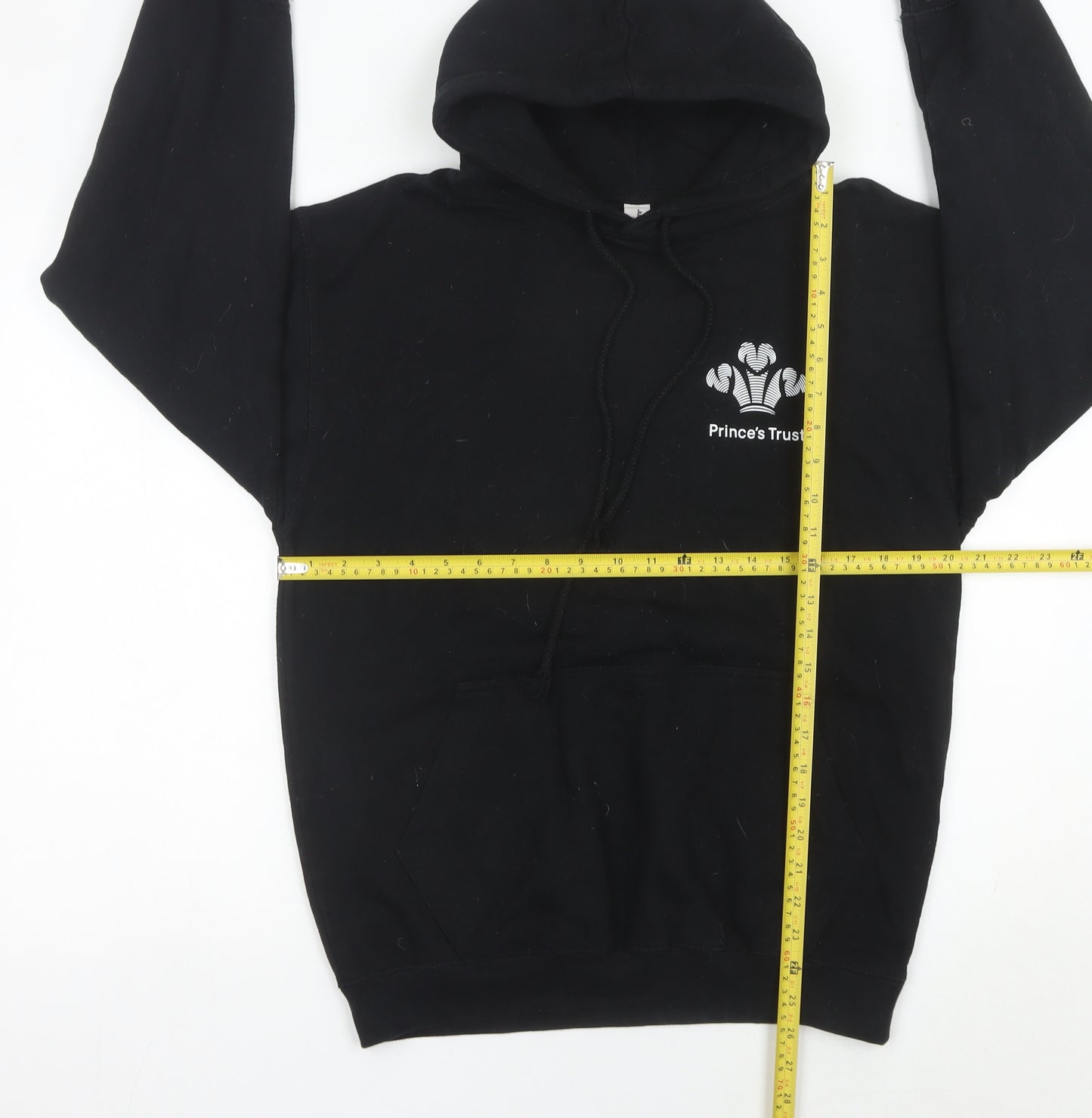 Just Hoods AWDis Women's Black Medium Pullover Hoodie Prince's Trust Logo