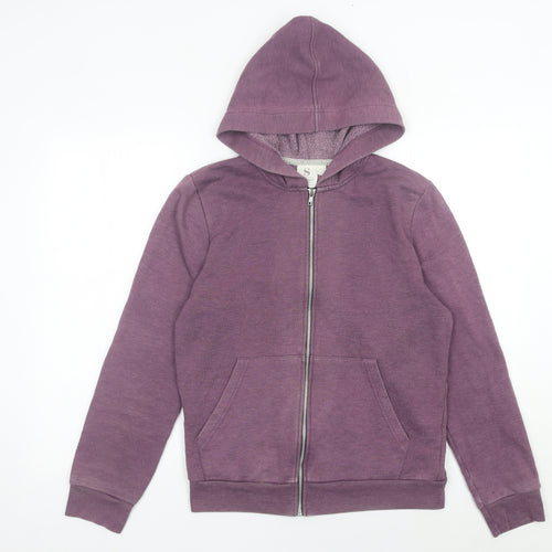 Topman Men’s Purple Full Zip Hoodie Size S Regular Fit Cotton Blend