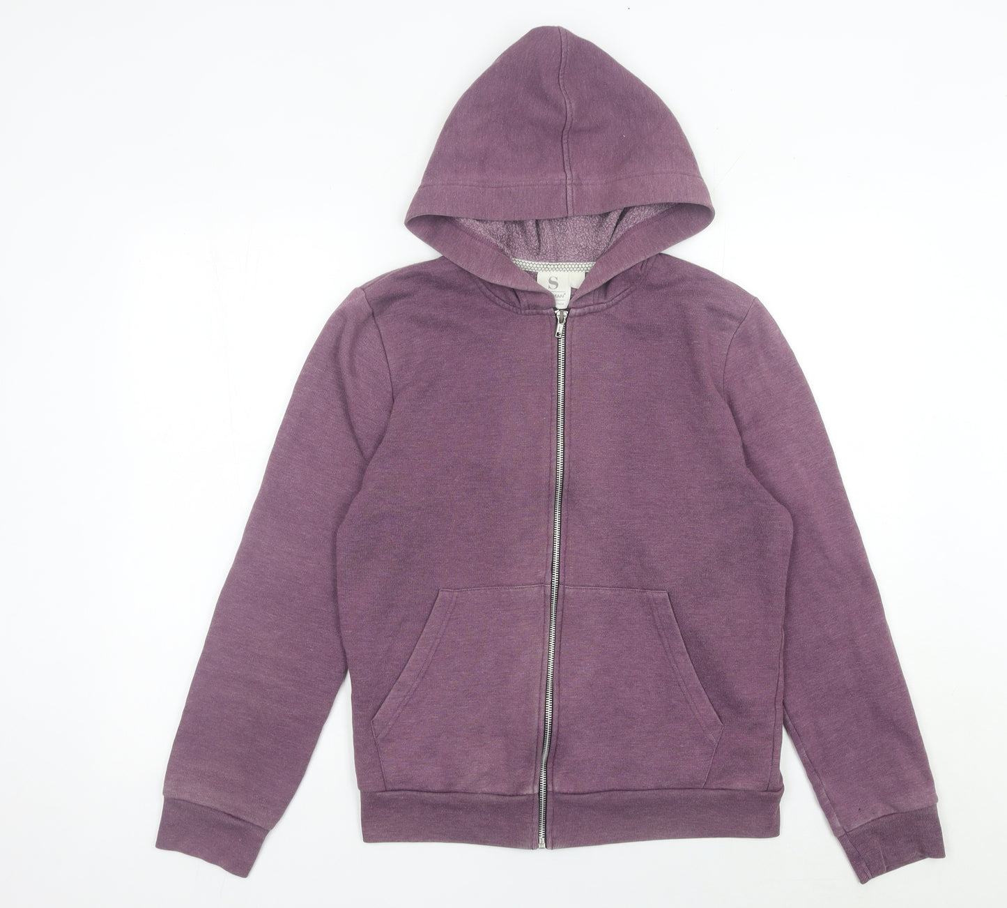 Topman Men’s Purple Full Zip Hoodie Size S Regular Fit Cotton Blend