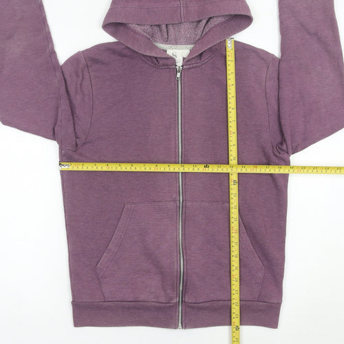 Topman Men’s Purple Full Zip Hoodie Size S Regular Fit Cotton Blend