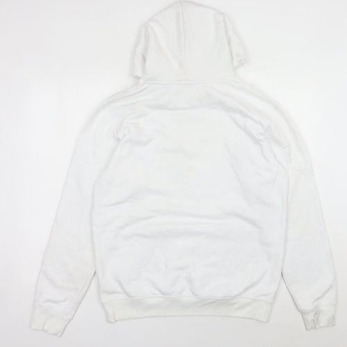Stanley/Stella Unisex White Hoodie M Pullover Just Friends Logo