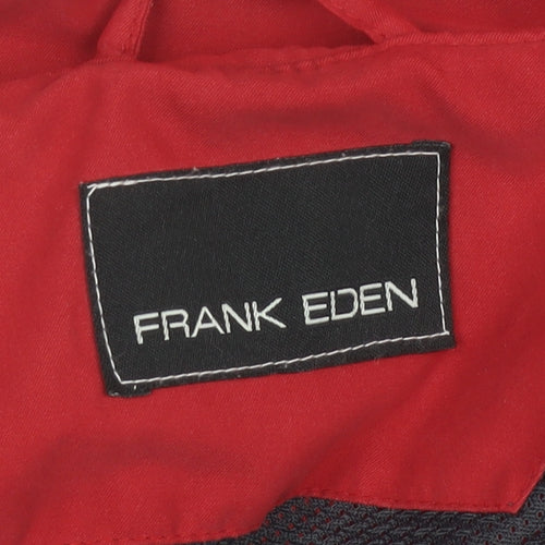 Frank Eden Men's Red Size 46 Polyester Zip Casual Jacket
