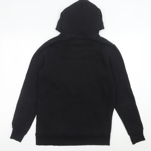 Fresh Couture Mens Black Pullover Hoodie M Logo Graphic Cotton Blend