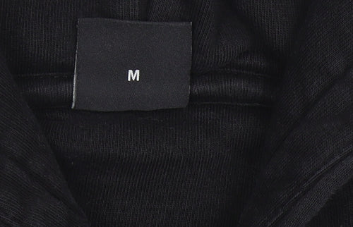 Fresh Couture Mens Black Pullover Hoodie M Logo Graphic Cotton Blend