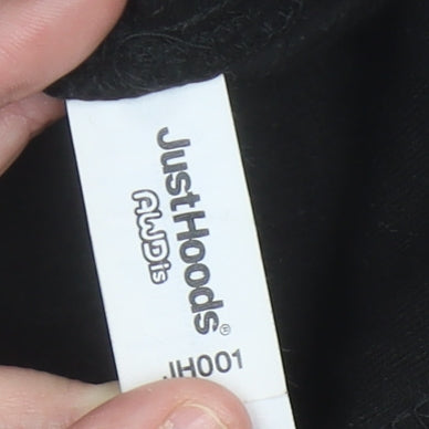 JustHoods Men’s Black Pullover Hoodie Medium Racing Graphic Print