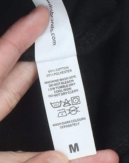 JustHoods Men’s Black Pullover Hoodie Medium Racing Graphic Print