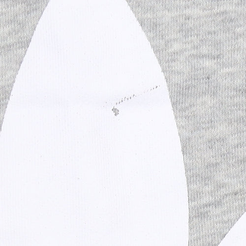 Adidas Boys Grey Logo Pullover Sweatshirt 13-14Y Long Sleeve Crew Neck