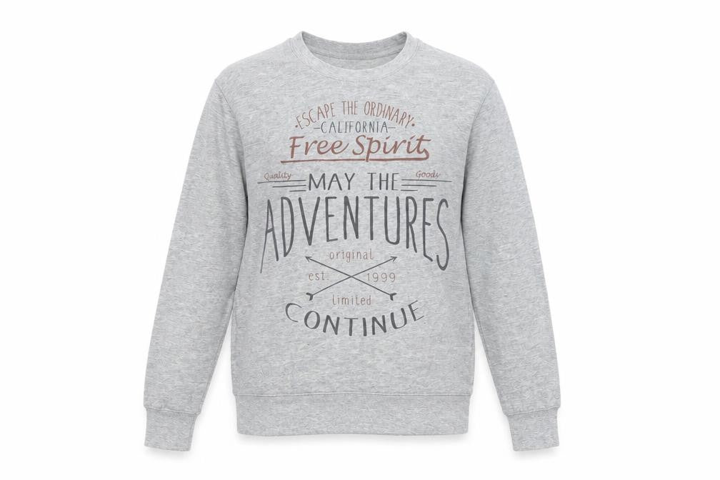 Front view of Smog unisex adults grey pullover sweatshirt s regular fit