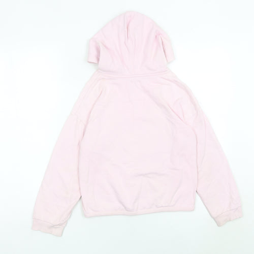 John Lewis Girls Pink Sequin Tiger Hoodie 10 Years Pullover Cotton