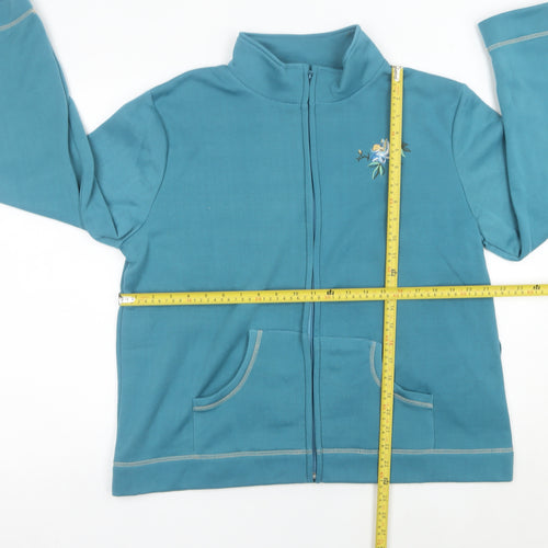 Arne de Lancy Womens Blue Track Jacket Size 18 Full Zip Polyester