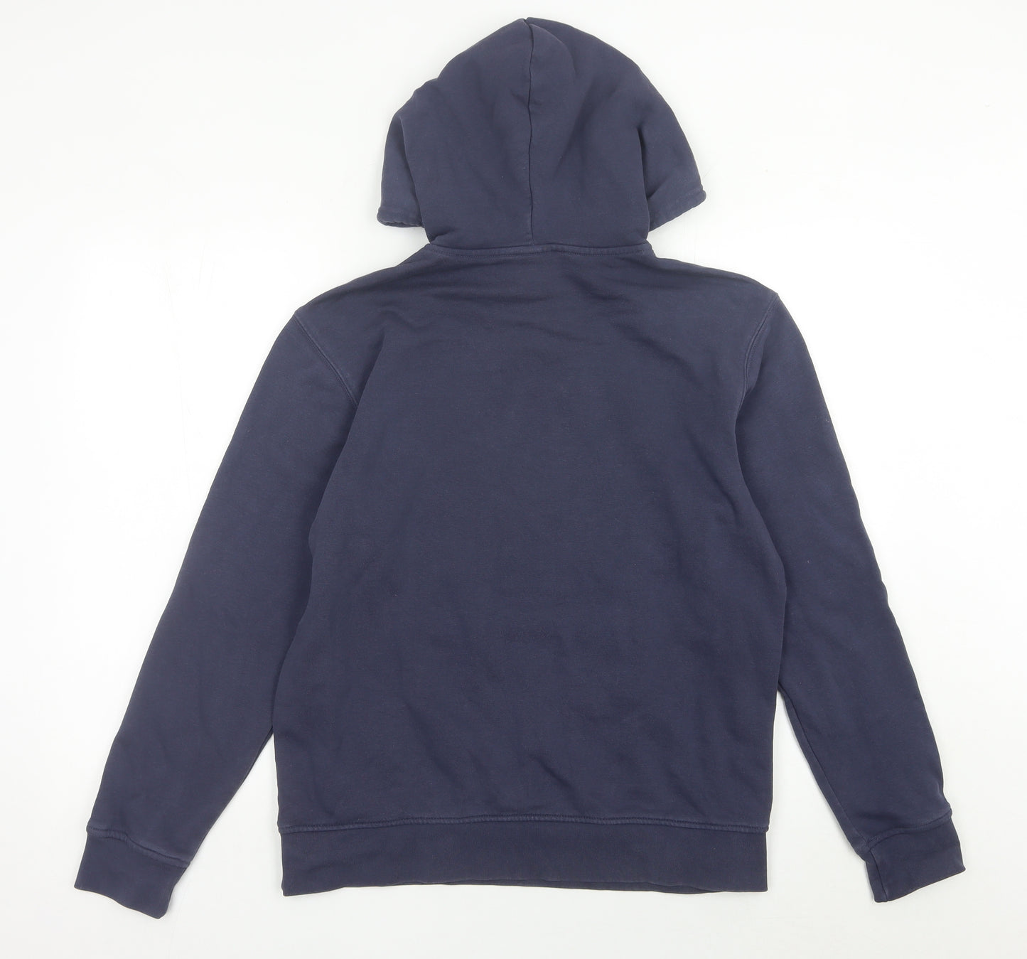 Adidas Womens Blue Hoodie UK 12 Pullover Long Sleeve Cotton Blend