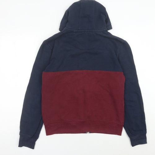 SoulCal & Co Men's Blue Red Full Zip Hoodie M Logo Cotton Blend