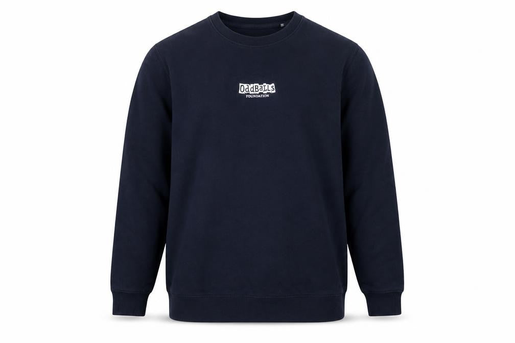 Front view of Stanley/Stella Men’s Blue XL Pullover Sweatshirt Logo Crew Neck