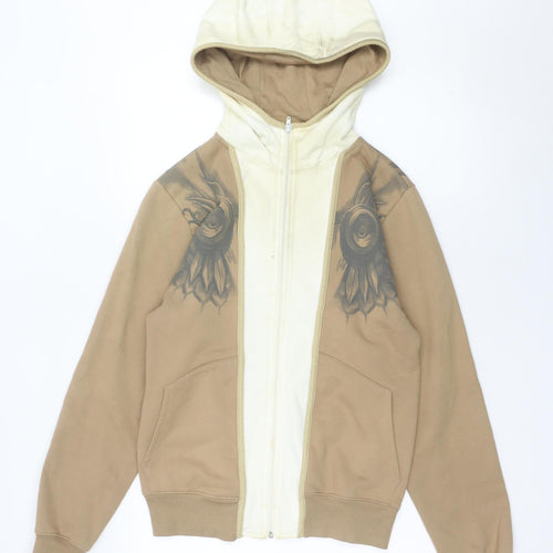 Jinx Blizzard Men’s Beige XS Full Zip Graphic Hoodie