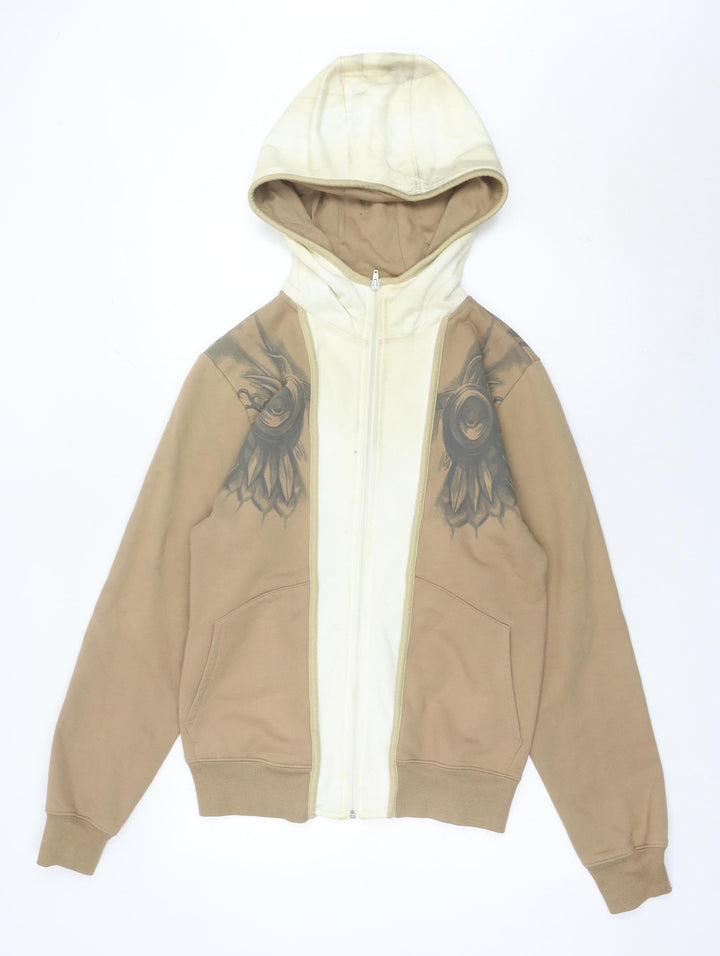 Jinx Blizzard Men’s Beige XS Full Zip Graphic Hoodie