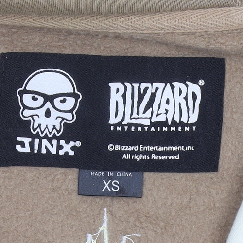 Jinx Blizzard Men’s Beige XS Full Zip Graphic Hoodie