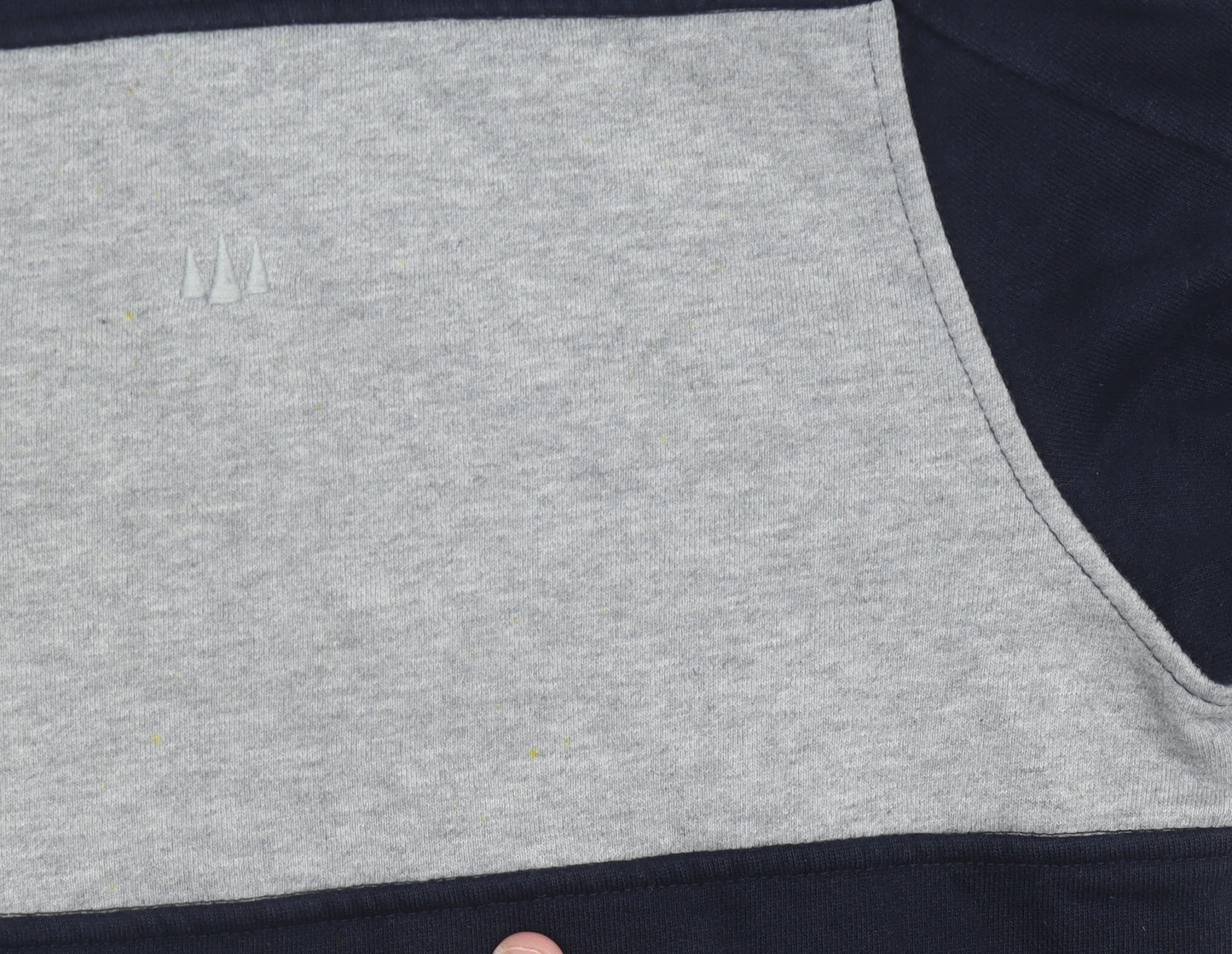 Atlantic Bay Mens Navy Grey XL 1/4 Zip Sweatshirt Pullover Cotton