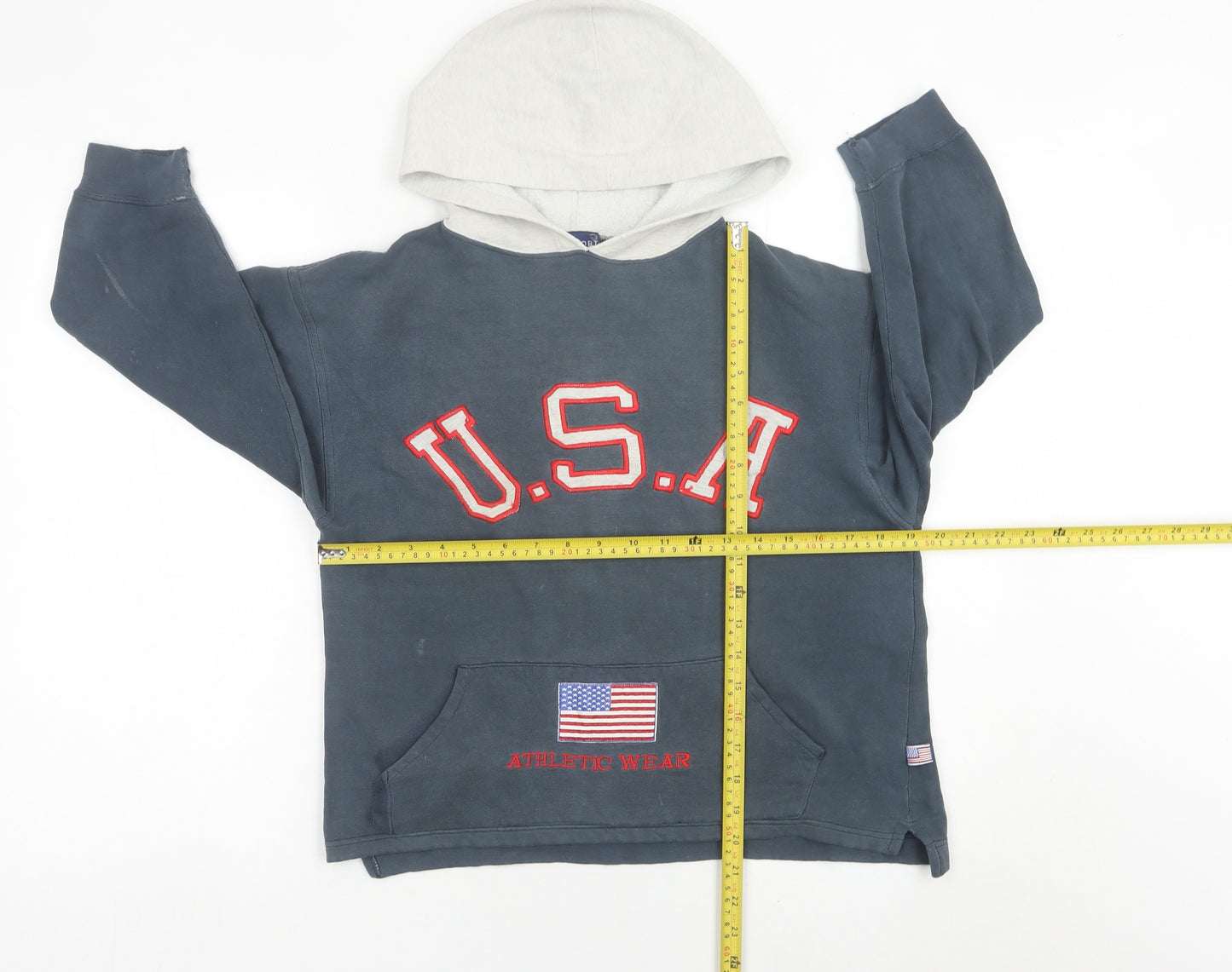 USA Sport Kids Blue Pullover Hoodie 7 Years Unisex Athletic Wear