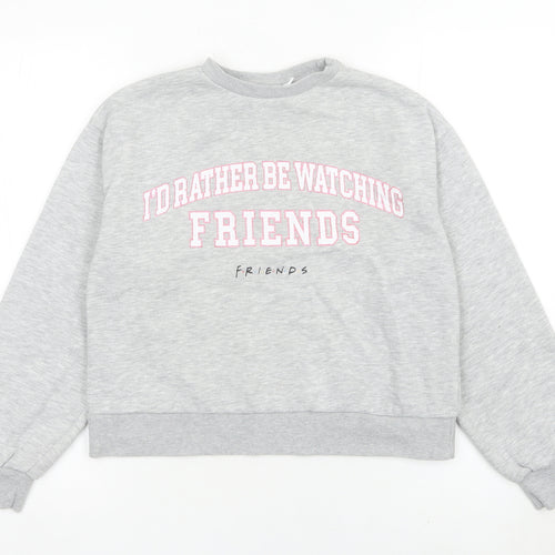 Friends Girls Grey Sweatshirt 12-13Y Graphic Pullover Casual