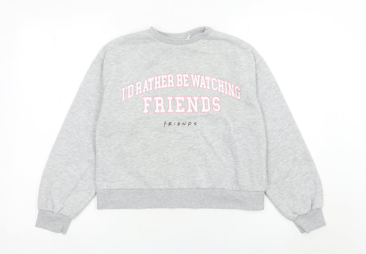 Friends Girls Grey Sweatshirt 12-13Y Graphic Pullover Casual