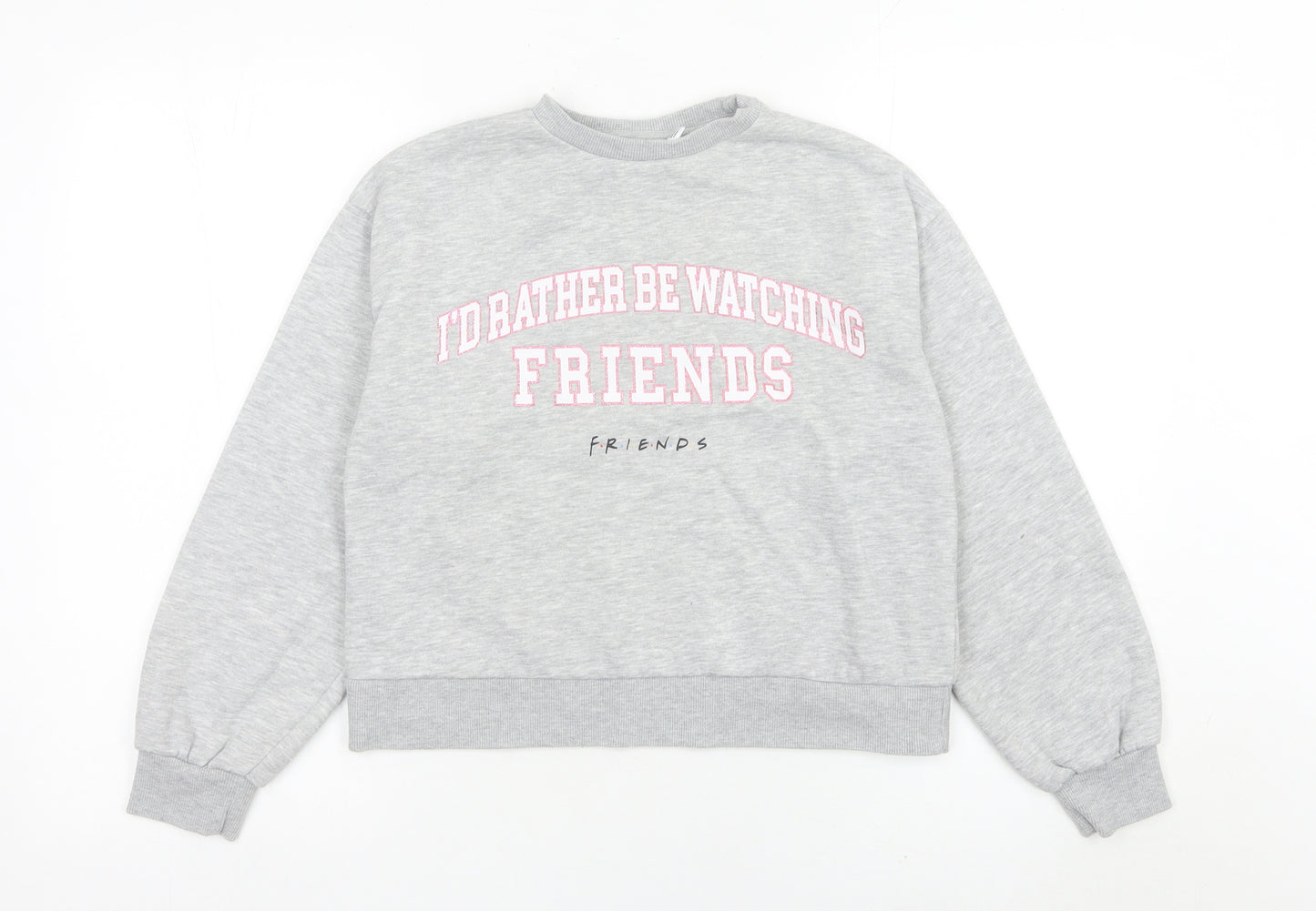 Friends Girls Grey Sweatshirt 12-13Y Graphic Pullover Casual