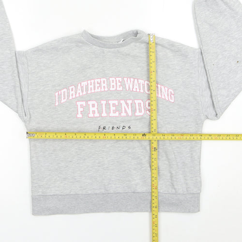 Friends Girls Grey Sweatshirt 12-13Y Graphic Pullover Casual