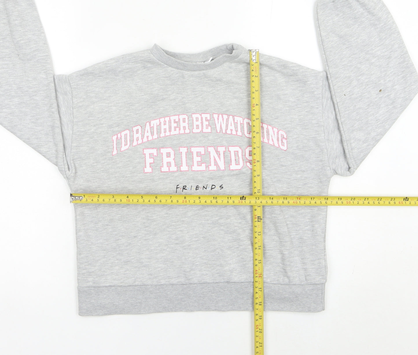 Friends Girls Grey Sweatshirt 12-13Y Graphic Pullover Casual
