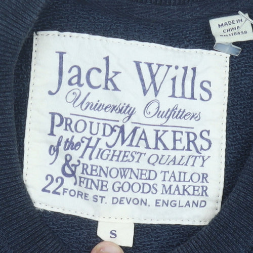 Jack Wills Mens Blue Small Pullover Sweatshirt Crew Neck Long Sleeve