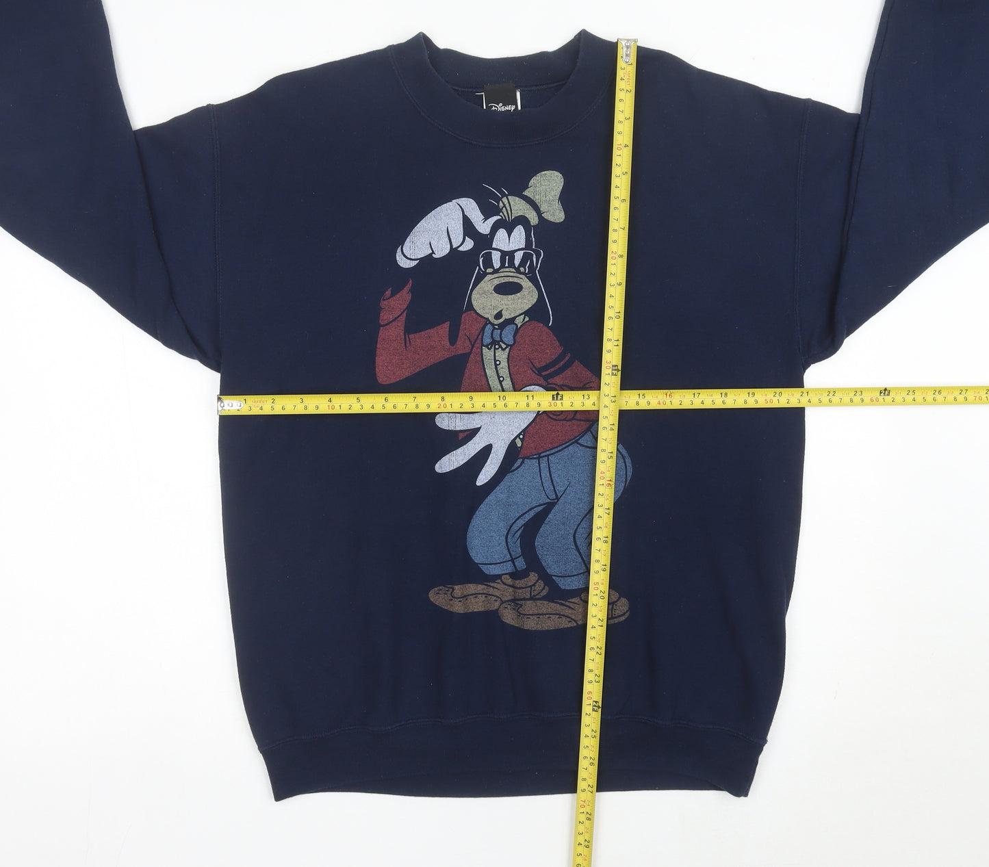 Disney Goofy Men's Blue Pullover Sweatshirt M Graphic Print