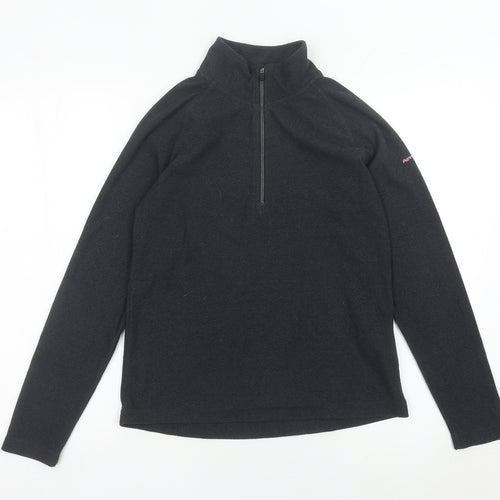 Trespass Womens Black UK 10 Small 1/2 Zip Fleece Sweatshirt