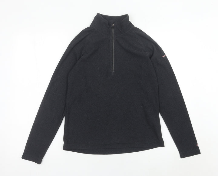 Trespass Womens Black UK 10 Small 1/2 Zip Fleece Sweatshirt