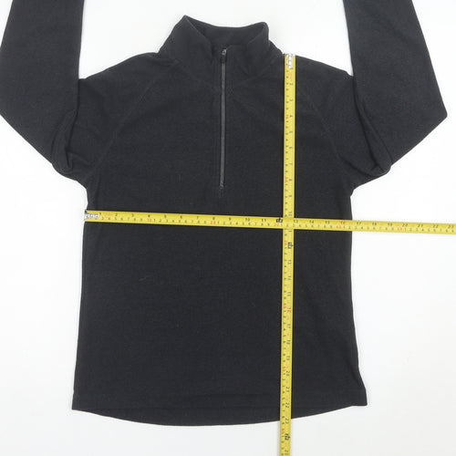Trespass Womens Black UK 10 Small 1/2 Zip Fleece Sweatshirt