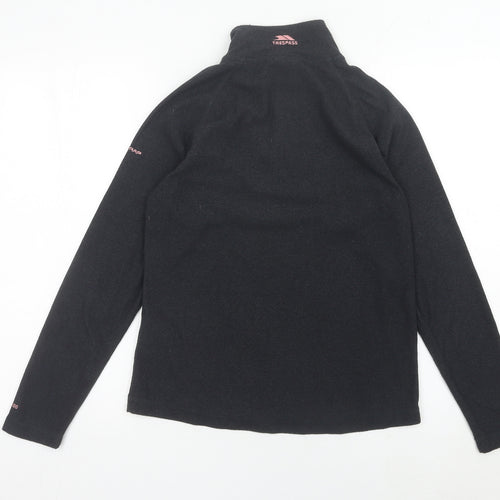Trespass Womens Black UK 10 Small 1/2 Zip Fleece Sweatshirt