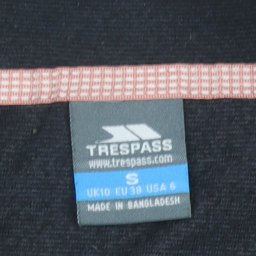 Trespass Womens Black UK 10 Small 1/2 Zip Fleece Sweatshirt