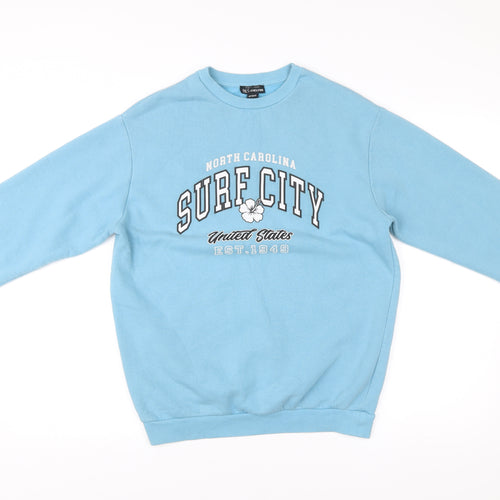 New Look Girls Blue Pullover Sweatshirt 12-13 Yrs Surf City Graphic Print