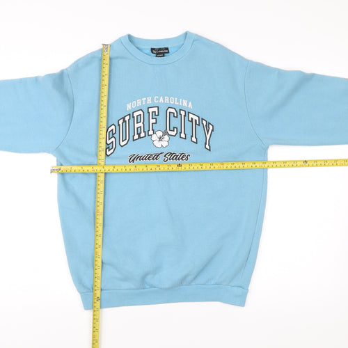 New Look Girls Blue Pullover Sweatshirt 12-13 Yrs Surf City Graphic Print