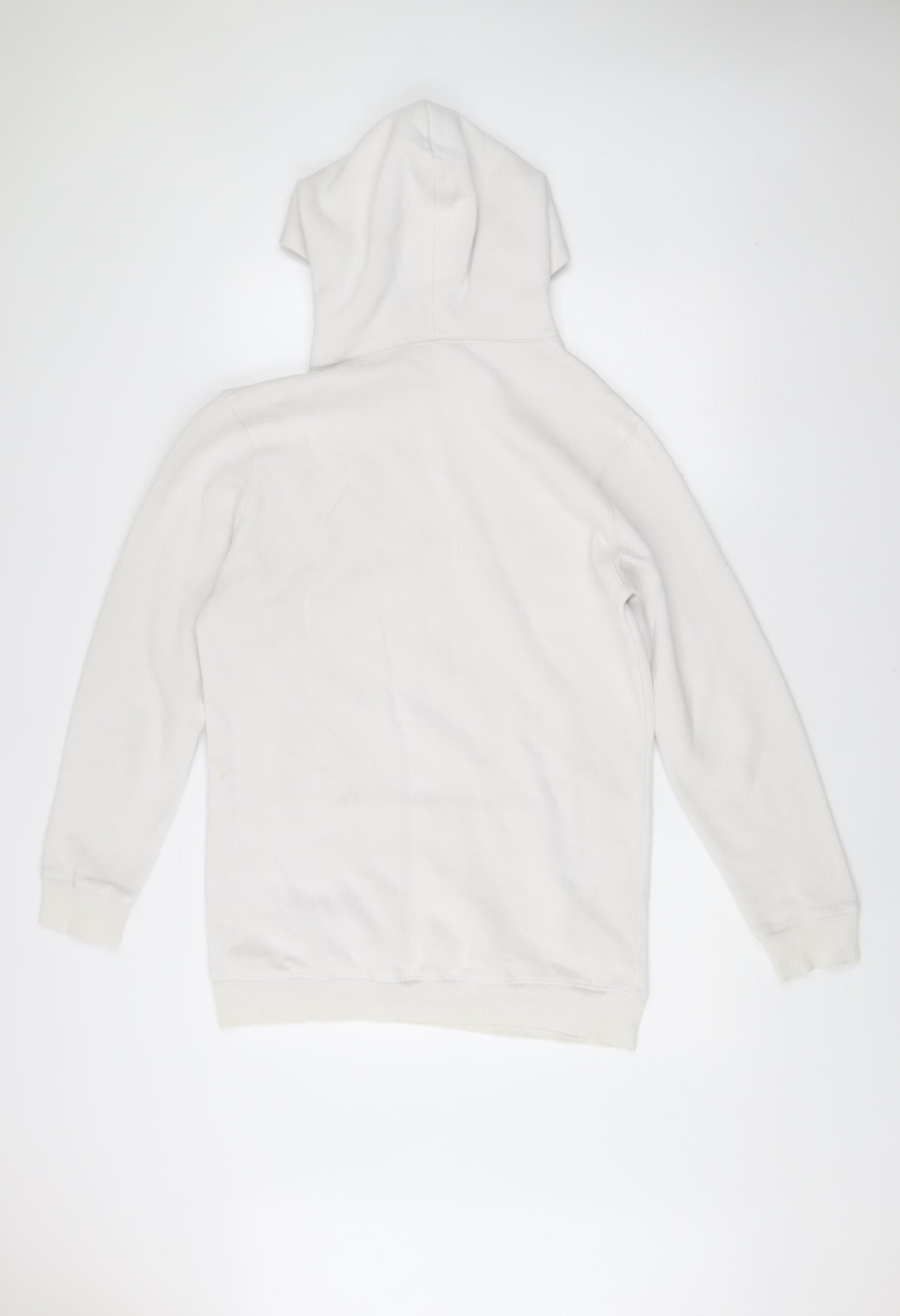 Nimes Mens White Hoodie Pullover Medium Graphic Logo Long Sleeve