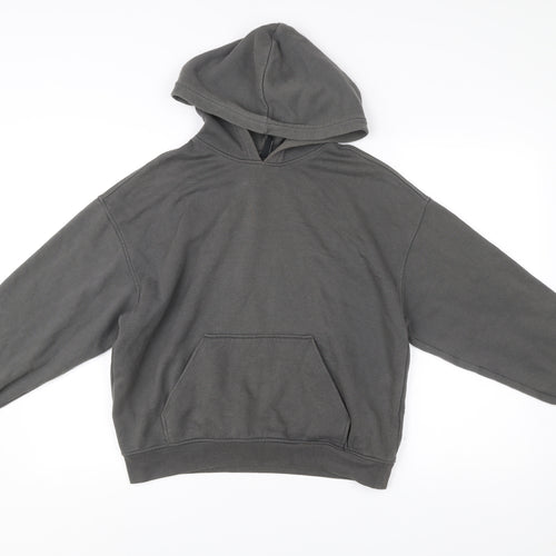 H&M Divided Women’s Grey Pullover Hoodie Size S Cotton Blend