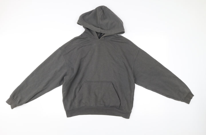 H&M Divided Women’s Grey Pullover Hoodie Size S Cotton Blend