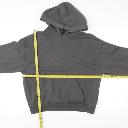 H&M Divided Women’s Grey Pullover Hoodie Size S Cotton Blend