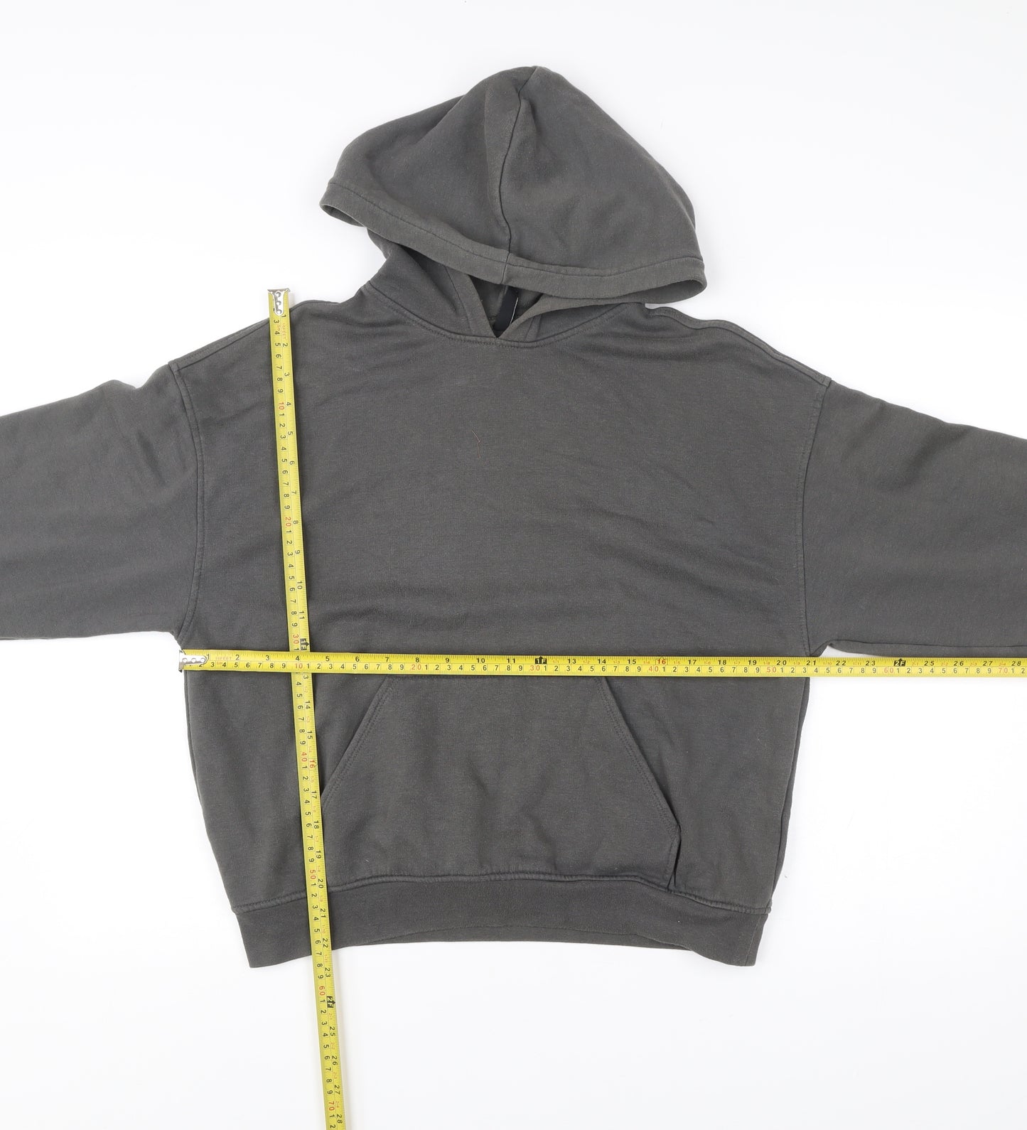 H&M Divided Women’s Grey Pullover Hoodie Size S Cotton Blend