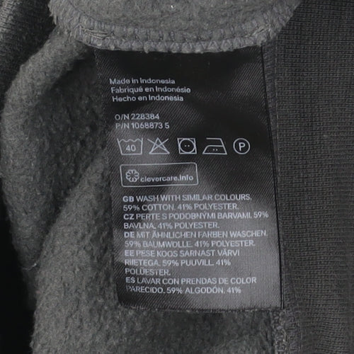 H&M Divided Women’s Grey Pullover Hoodie Size S Cotton Blend