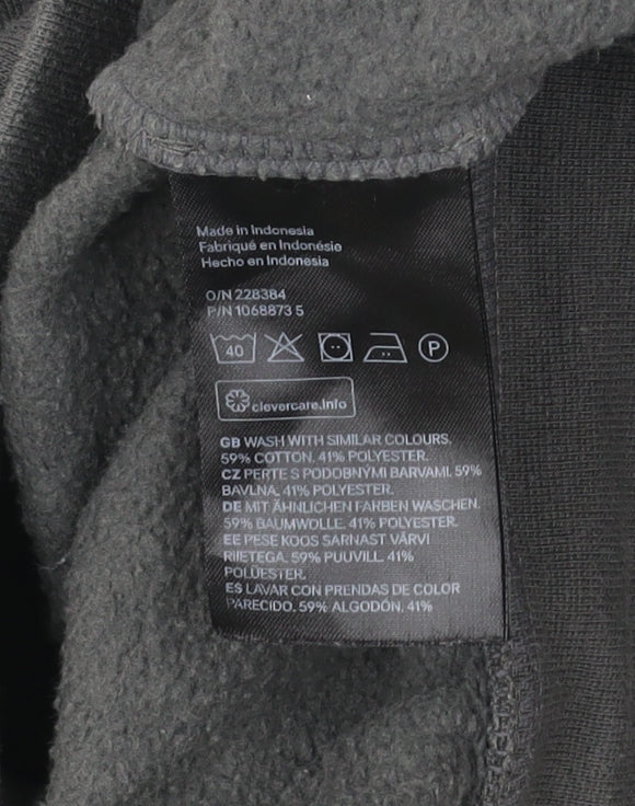 H&M Divided Women’s Grey Pullover Hoodie Size S Cotton Blend