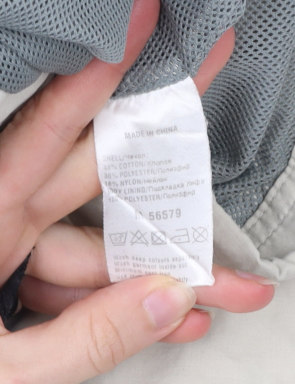 Next Men's Beige Lightweight Hooded Windbreaker Jacket L