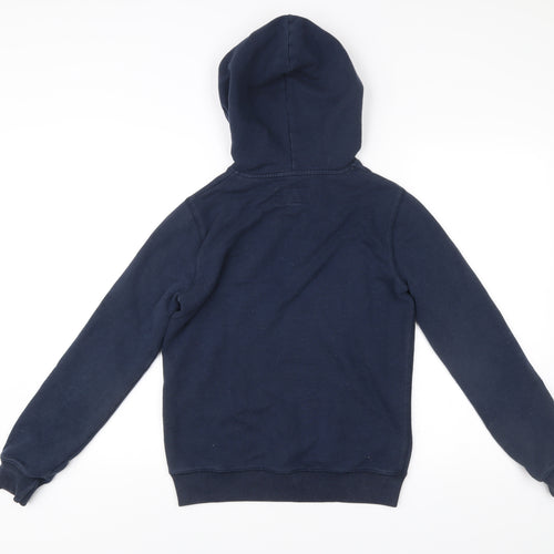 Jack Wills Womens Blue Pullover Hoodie UK 8 Classic Fit Logo