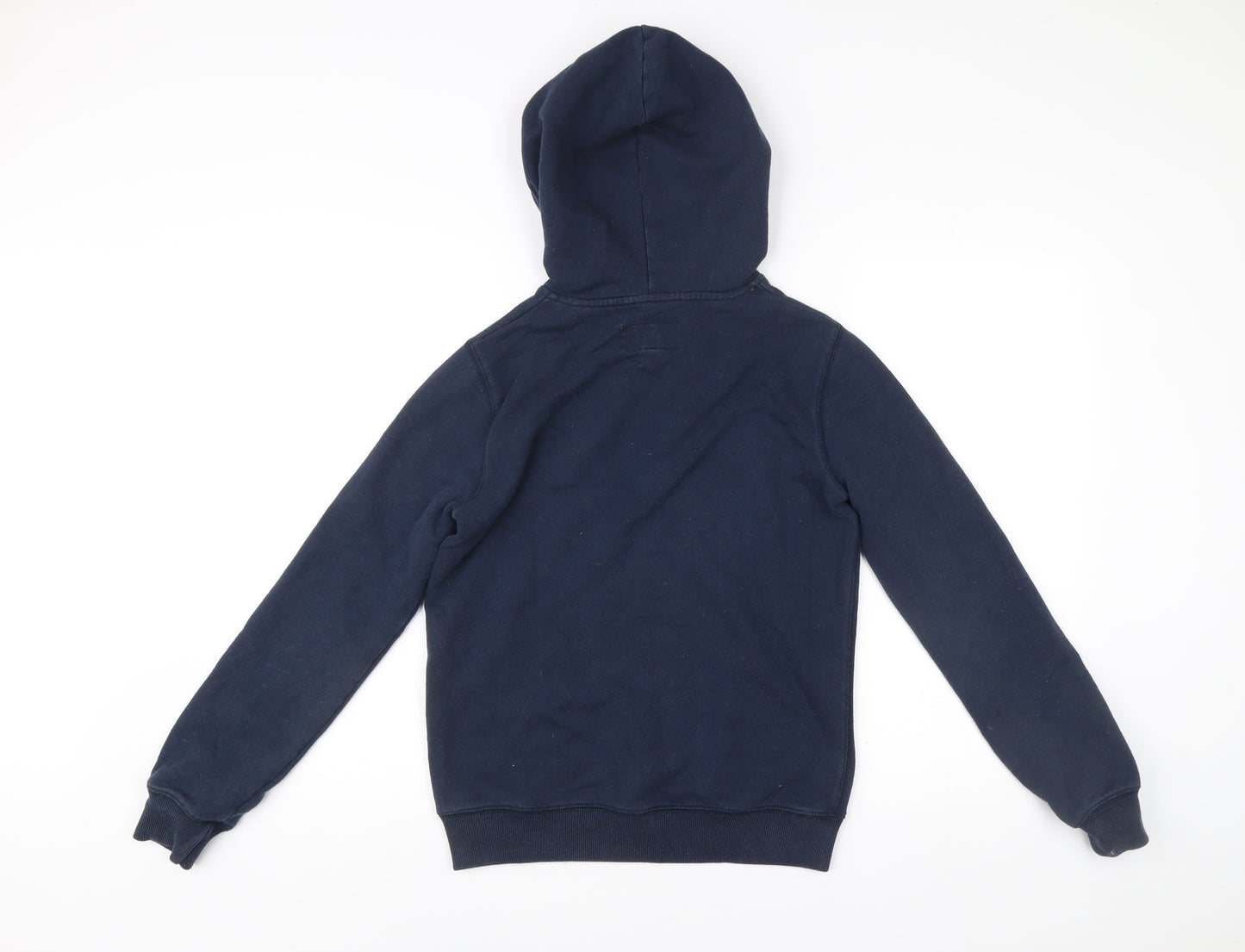 Jack Wills Womens Blue Pullover Hoodie UK 8 Classic Fit Logo
