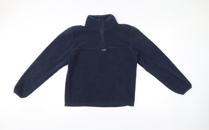 Jack & Jones Mens Blue Small Fleece Half Zip Jacket Regular Fit